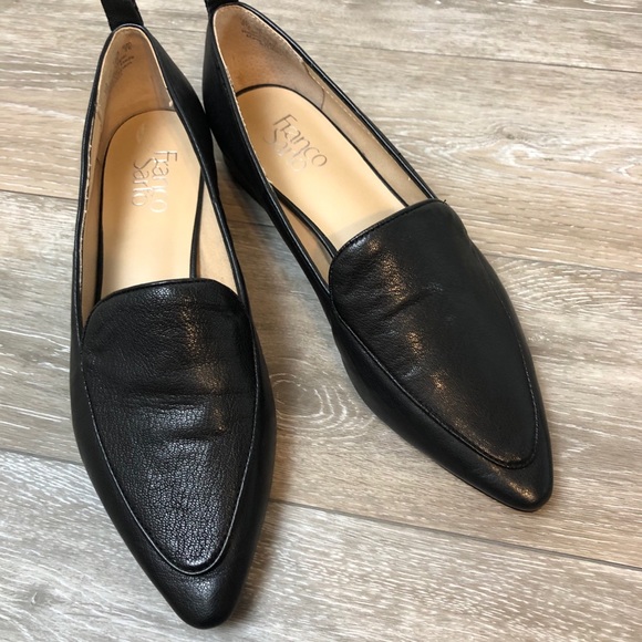 franco sarto studio pointed toe leather loafer